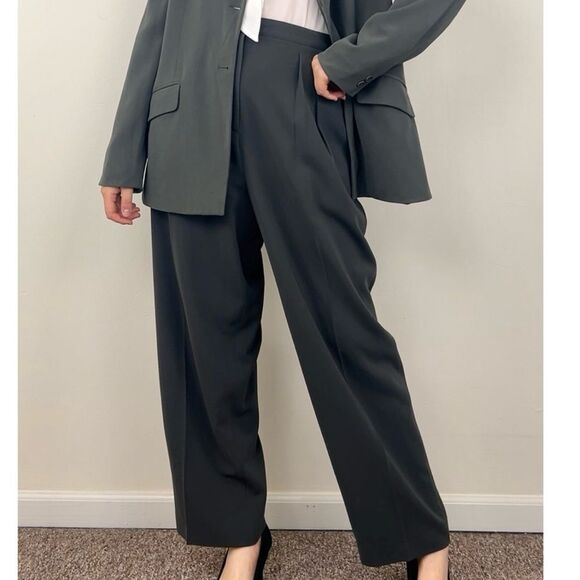 Vintage Jones New York Dark Green Tapered Work Trousers Slacks - Picture 3 of 8